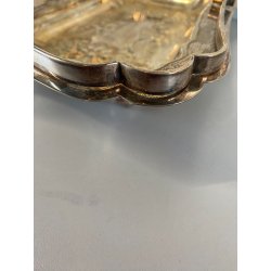 CESTINO PORTATA con MANICO Jays 365 essex road islington METALLO ARGENTATO '900