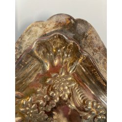 CESTINO PORTATA con MANICO Jays 365 essex road islington METALLO ARGENTATO '900