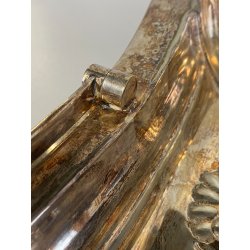 CESTINO PORTATA con MANICO Jays 365 essex road islington METALLO ARGENTATO '900