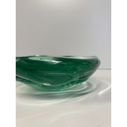 BOWL CRISTALLO VERDE ACQUAMARINA Seguso VINTAGE CIOTOLA GLASS ANNI '50 ø 21 CM