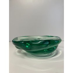BOWL CRISTALLO VERDE ACQUAMARINA Seguso VINTAGE CIOTOLA GLASS ANNI '50 ø 21 CM