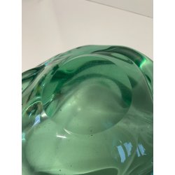 BOWL CRISTALLO VERDE ACQUAMARINA Seguso VINTAGE CIOTOLA GLASS ANNI '50 ø 21 CM