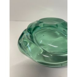BOWL CRISTALLO VERDE ACQUAMARINA Seguso VINTAGE CIOTOLA GLASS ANNI '50 ø 21 CM