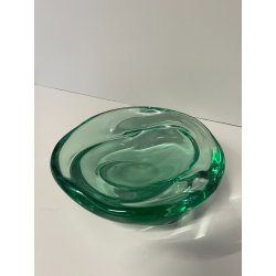 BOWL CRISTALLO VERDE ACQUAMARINA Seguso VINTAGE CIOTOLA GLASS ANNI '50 ø 21 CM
