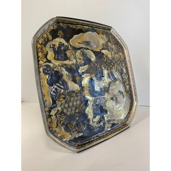 PLACCA DECORATIVA VETRO ROSENTHAL Gleichnis in Glass Bjørn Wiinblad SMALTO 1984