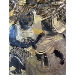 PLACCA DECORATIVA VETRO ROSENTHAL Gleichnis in Glass Bjørn Wiinblad SMALTO 1984