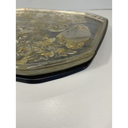 PLACCA DECORATIVA VETRO ROSENTHAL Gleichnis in Glass Bjørn Wiinblad SMALTO 1984