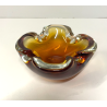 CIOTOLA POSACENERE VETRO SOMMERSO MURANO SVUOTA TASCHE COLOR ARANCIONE ITALIA