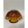 CIOTOLA POSACENERE VETRO SOMMERSO MURANO SVUOTA TASCHE COLOR ARANCIONE ITALIA