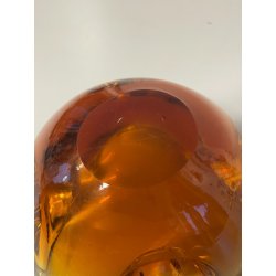 CIOTOLA POSACENERE VETRO SOMMERSO MURANO SVUOTA TASCHE COLOR ARANCIONE ITALIA