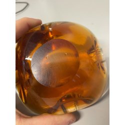 CIOTOLA POSACENERE VETRO SOMMERSO MURANO SVUOTA TASCHE COLOR ARANCIONE ITALIA