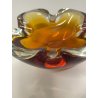 CIOTOLA POSACENERE VETRO SOMMERSO MURANO SVUOTA TASCHE COLOR ARANCIONE ITALIA