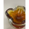 CIOTOLA POSACENERE VETRO SOMMERSO MURANO SVUOTA TASCHE COLOR ARANCIONE ITALIA