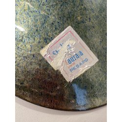 CIOTOLA BOWL OVALE Studio Laurana PESARO RAME MARTELLATO SMALTATO GRAN FUOCO '60