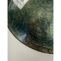 CIOTOLA BOWL OVALE Studio Laurana PESARO RAME MARTELLATO SMALTATO GRAN FUOCO '60