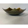 SCULTURA CIOTOLA Studio Laurana PESARO RAME SMALTO GRAN FUOCO BOWL  ASIMMETRICA