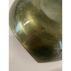 SCULTURA CIOTOLA Studio Laurana PESARO RAME SMALTO GRAN FUOCO BOWL  ASIMMETRICA