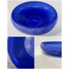 CENTROTAVOLA VASO CIOTOLA BOWL Bisazza VETRO MURANO BLU COBALTO SCAVO CORROSO