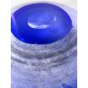 CENTROTAVOLA VASO CIOTOLA BOWL Bisazza VETRO MURANO BLU COBALTO SCAVO CORROSO