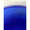 CENTROTAVOLA VASO CIOTOLA BOWL Bisazza VETRO MURANO BLU COBALTO SCAVO CORROSO