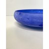 CENTROTAVOLA VASO CIOTOLA BOWL Bisazza VETRO MURANO BLU COBALTO SCAVO CORROSO