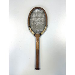 antica rara BRIGATTI RACCHETTA da TENNIS LEGNO primi '900 MILANO collezionismo