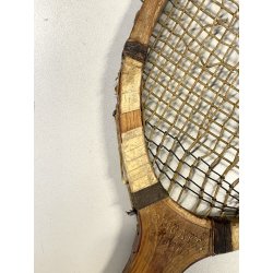 antica rara BRIGATTI RACCHETTA da TENNIS LEGNO primi '900 MILANO collezionismo