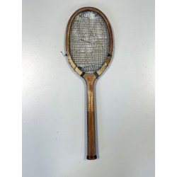 antica rara BRIGATTI RACCHETTA da TENNIS LEGNO primi '900 MILANO collezionismo