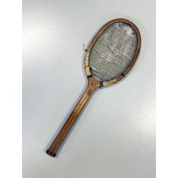 antica rara BRIGATTI RACCHETTA da TENNIS LEGNO primi '900 MILANO collezionismo