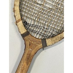 antica rara BRIGATTI RACCHETTA da TENNIS LEGNO primi '900 MILANO collezionismo