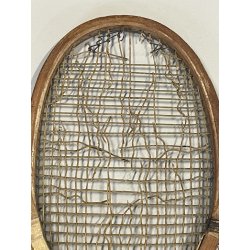 antica rara BRIGATTI RACCHETTA da TENNIS LEGNO primi '900 MILANO collezionismo