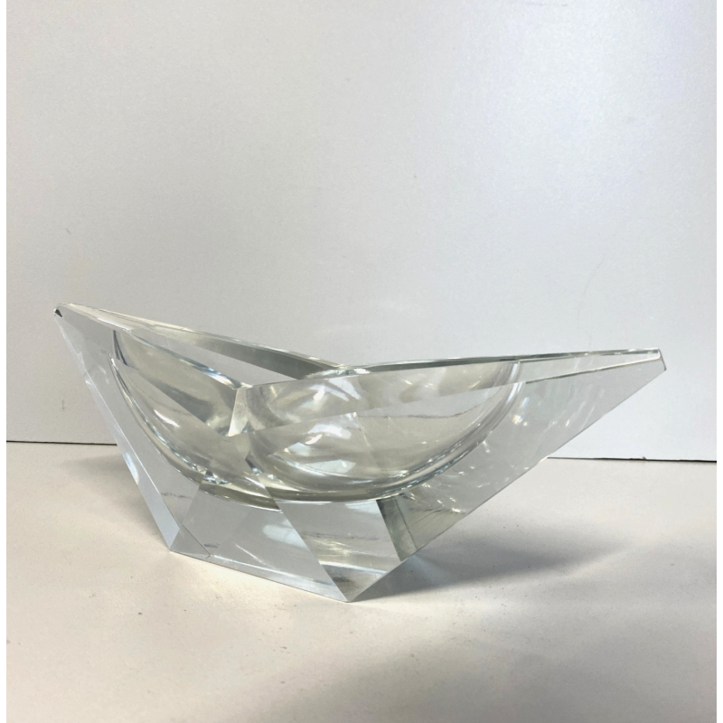 POSACENERE SVUOTA TASCHE VETRO DESIGN GEOMETRICO SFACCETTATO VINTAGE VIDE POCHE