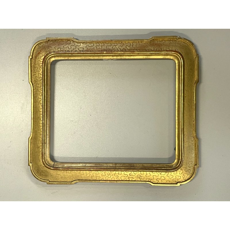 antica CORNICE VASSOIO DORATA legno FOGLIA ORO EPOCA '800 per specchio o dipinti