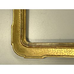 antica CORNICE VASSOIO DORATA legno FOGLIA ORO EPOCA '800 per specchio o dipinti