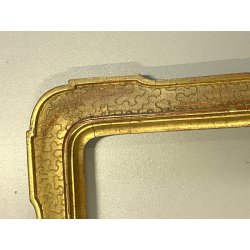 antica CORNICE VASSOIO DORATA legno FOGLIA ORO EPOCA '800 per specchio o dipinti