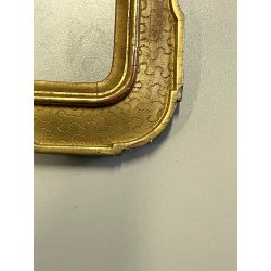 antica CORNICE VASSOIO DORATA legno FOGLIA ORO EPOCA '800 per specchio o dipinti