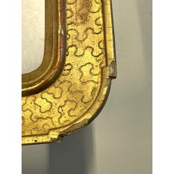 antica CORNICE VASSOIO DORATA legno FOGLIA ORO EPOCA '800 per specchio o dipinti