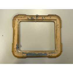 antica CORNICE VASSOIO DORATA legno FOGLIA ORO EPOCA '800 per specchio o dipinti