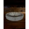 CENTROTAVOLA CRISTALLO TRASPARENTE VINTAGE BOWL FROSTED GLASS