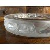 CENTROTAVOLA CRISTALLO TRASPARENTE VINTAGE BOWL FROSTED GLASS