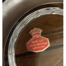 CENTROTAVOLA CRISTALLO TRASPARENTE VINTAGE BOWL FROSTED GLASS