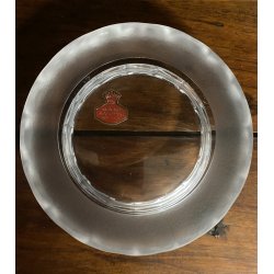 CENTROTAVOLA CRISTALLO TRASPARENTE VINTAGE BOWL FROSTED GLASS