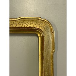 antica CORNICE VASSOIO legno dorato FOGLIA ORO EPOCA '800 per specchio o dipinti