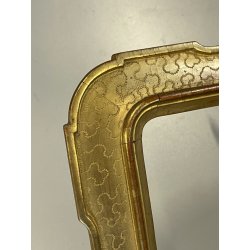 antica CORNICE VASSOIO legno dorato FOGLIA ORO EPOCA '800 per specchio o dipinti