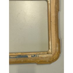 antica CORNICE VASSOIO legno dorato FOGLIA ORO EPOCA '800 per specchio o dipinti