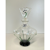 BOTTIGLIA LIQUORE VETRO SOFFIATO MURANO BOTTLE  DECANTER DECORO FIORI