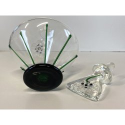 BOTTIGLIA LIQUORE VETRO SOFFIATO MURANO BOTTLE  DECANTER DECORO FIORI