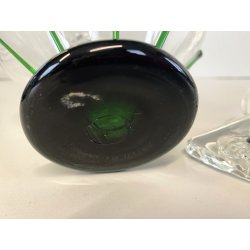 BOTTIGLIA LIQUORE VETRO SOFFIATO MURANO BOTTLE  DECANTER DECORO FIORI