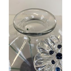 BOTTIGLIA LIQUORE VETRO SOFFIATO MURANO BOTTLE  DECANTER DECORO FIORI