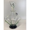 BOTTIGLIA LIQUORE VETRO SOFFIATO MURANO BOTTLE  DECANTER DECORO FIORI